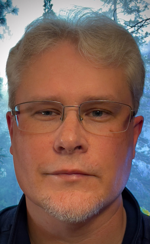 my face with trees in background